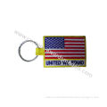 Woven / Embroidery Key Chain, Custom Promotional Keychains With Twill, Cotton, Velvet